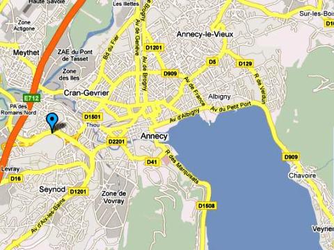 Mapa okolia Cran-Gvier